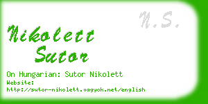 nikolett sutor business card